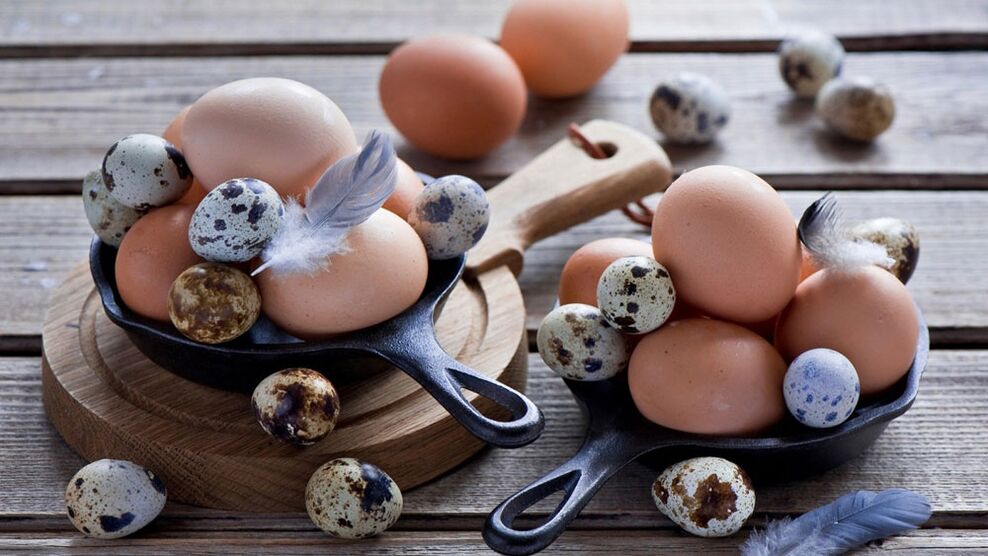 Chicken and quail eggs have a positive effect on male hormones